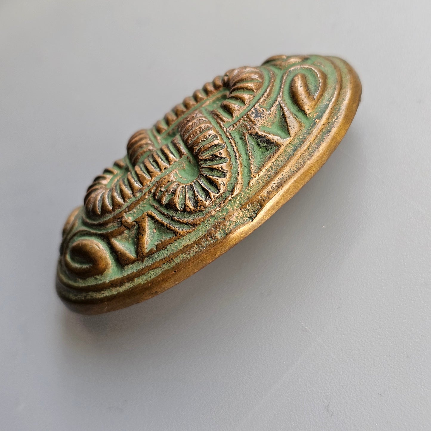 Kalevala Koru Bronze Osmansolki Brooch – Finnish 11th Century Style Oval Shield Brooch