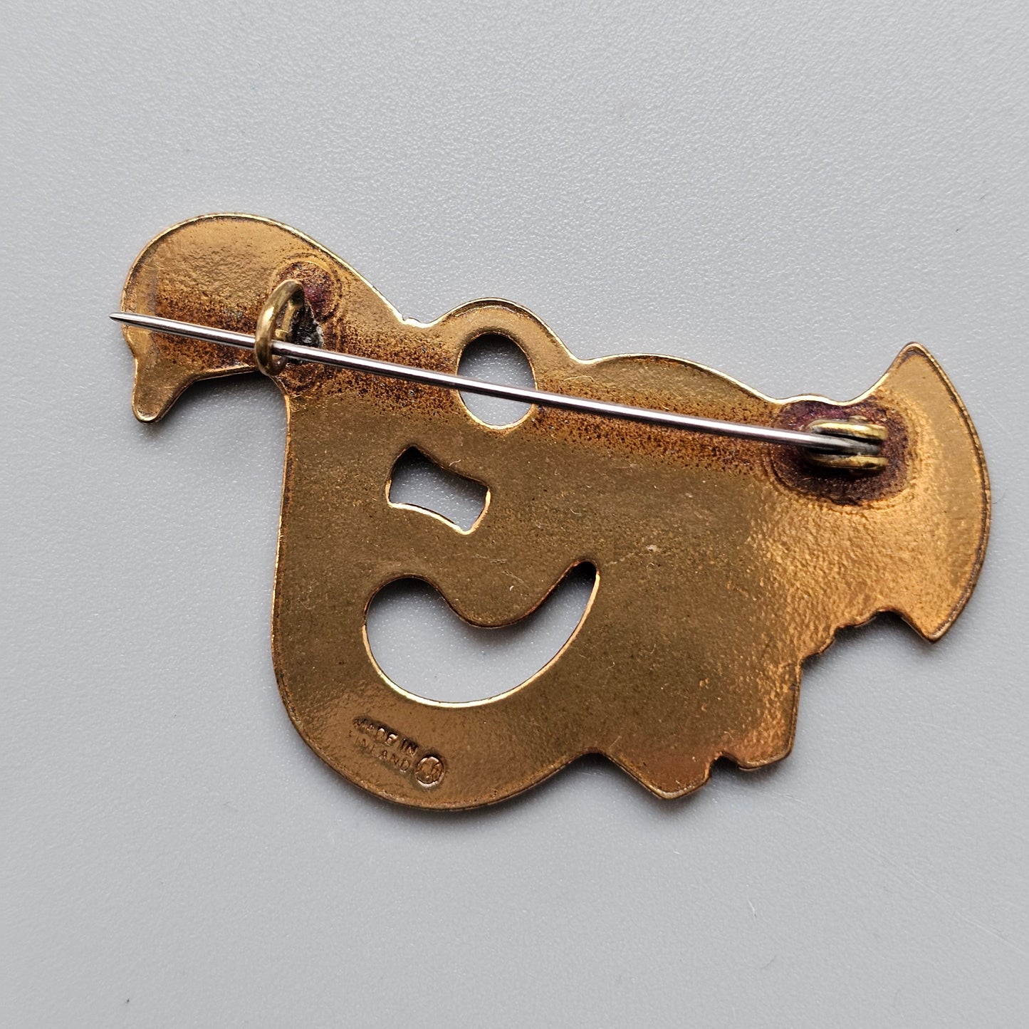 Kalevala Koru Middle Ages Style Bird of Tampere Bronze Brooch