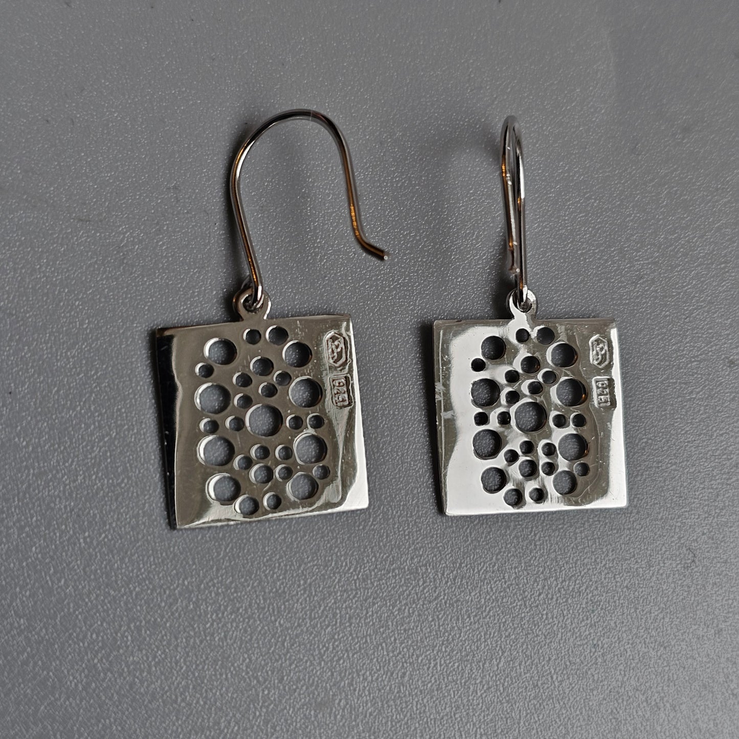 Finnish Liisa Vitali Pitsi Lace Sterling Silver Dangle Earrings