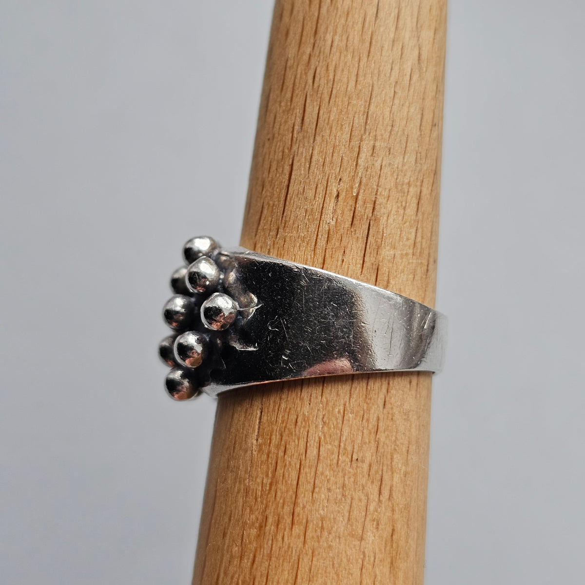 1960s Finnish Modernist Sterling Silver Ring by Erik Granit & Co - UK Ring Size P - US Ring Size 7.75 - 1966