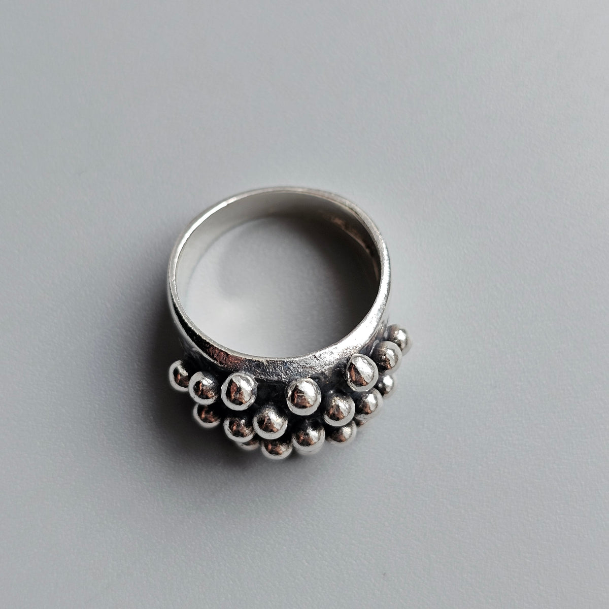 1960s Finnish Modernist Sterling Silver Ring by Erik Granit & Co - UK Ring Size P - US Ring Size 7.75 - 1966