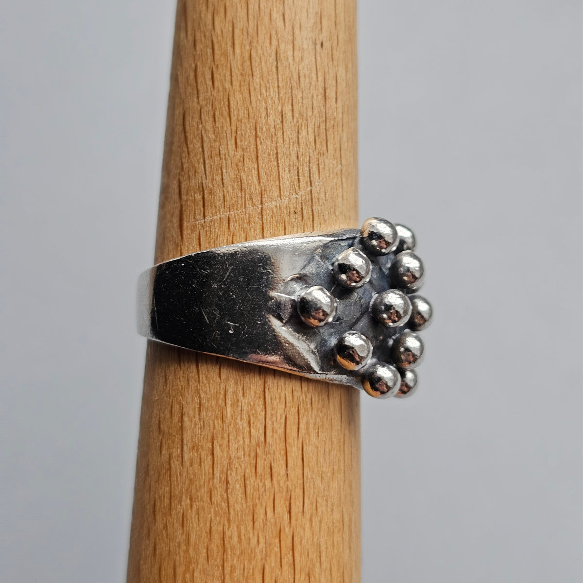 1960s Finnish Modernist Sterling Silver Ring by Erik Granit & Co - UK Ring Size P - US Ring Size 7.75 - 1966