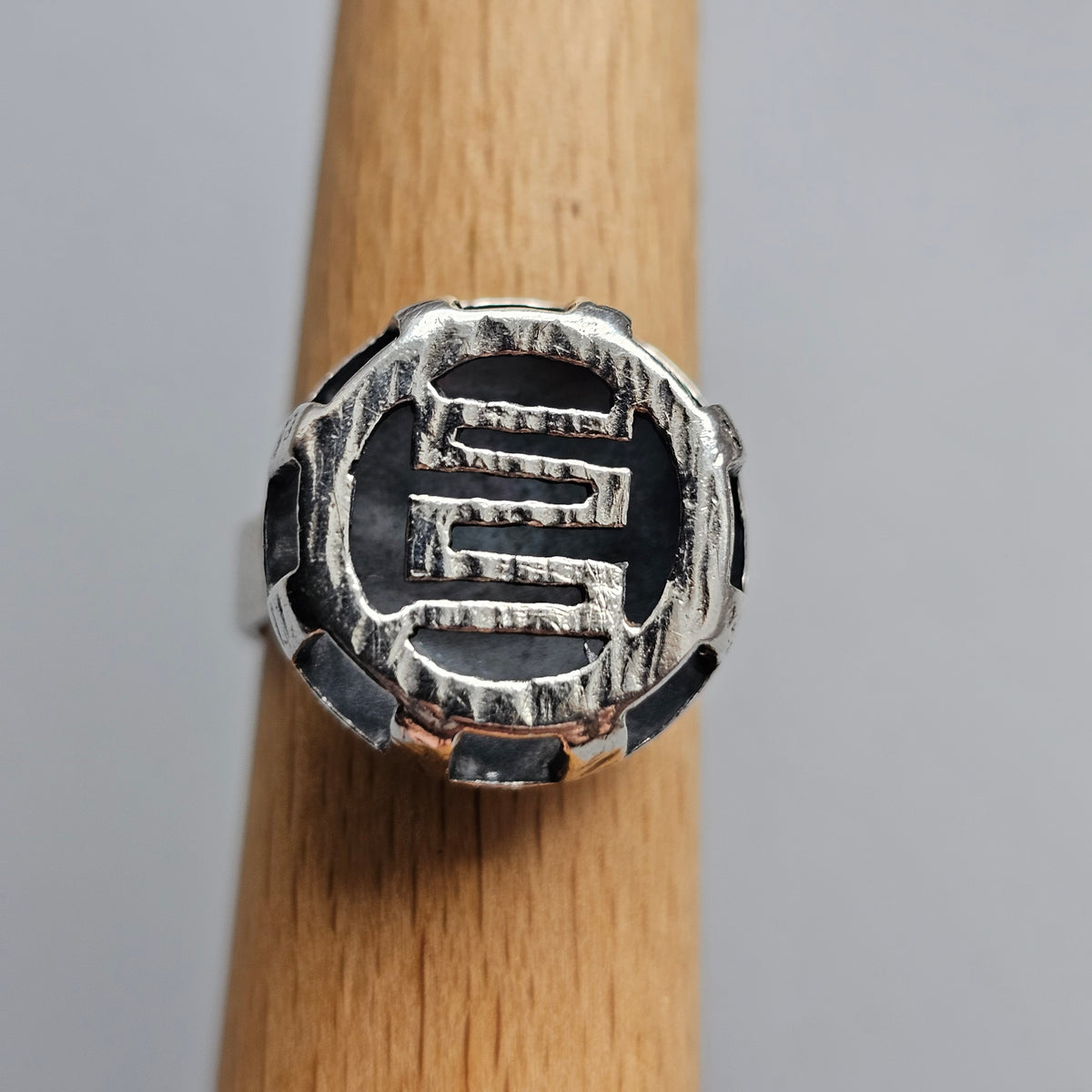 1960s Finnish Modernist Silver Ring by Tauno Kunnansalo - UK Ring Size O - US Ring Size 7 - 1969