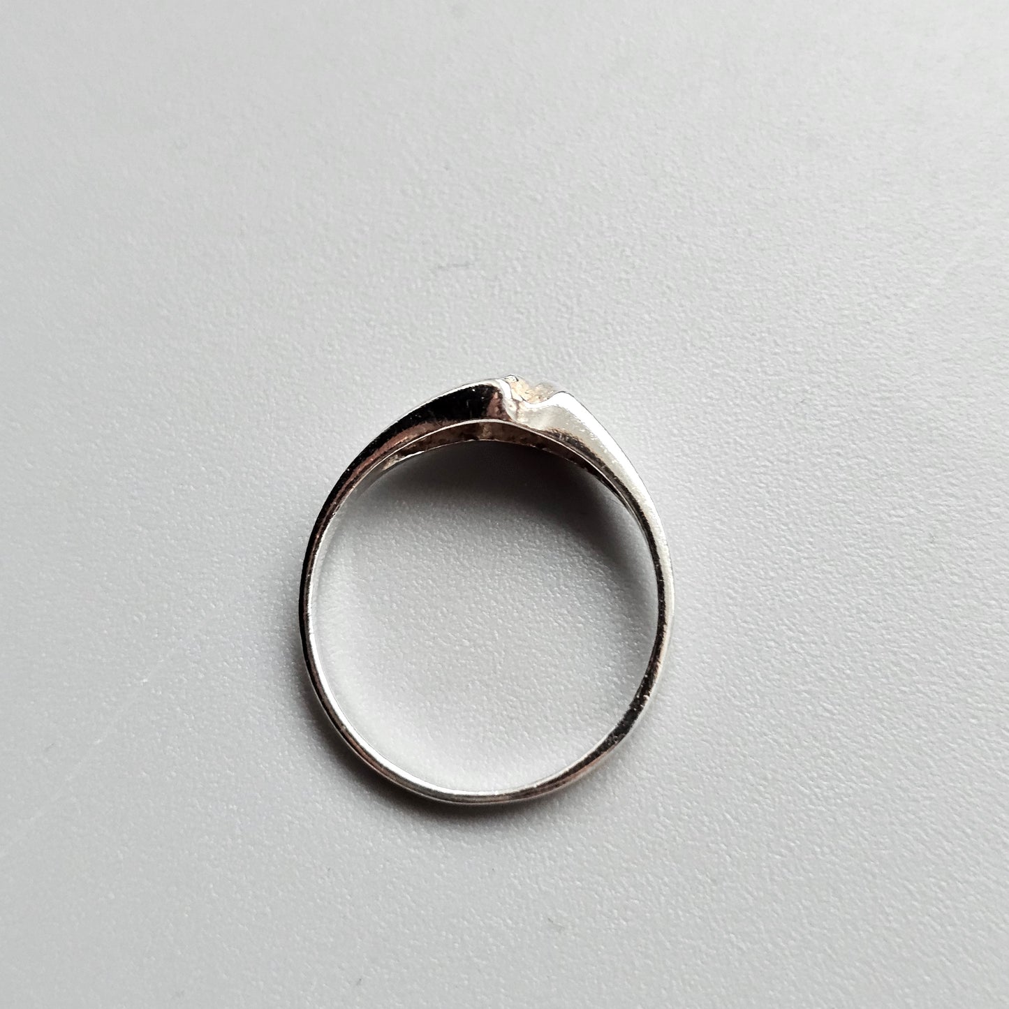 Contemporary Modernist Sterling Silver Band Ring - UK Ring Size O 1/2 - US Ring Size 7.5