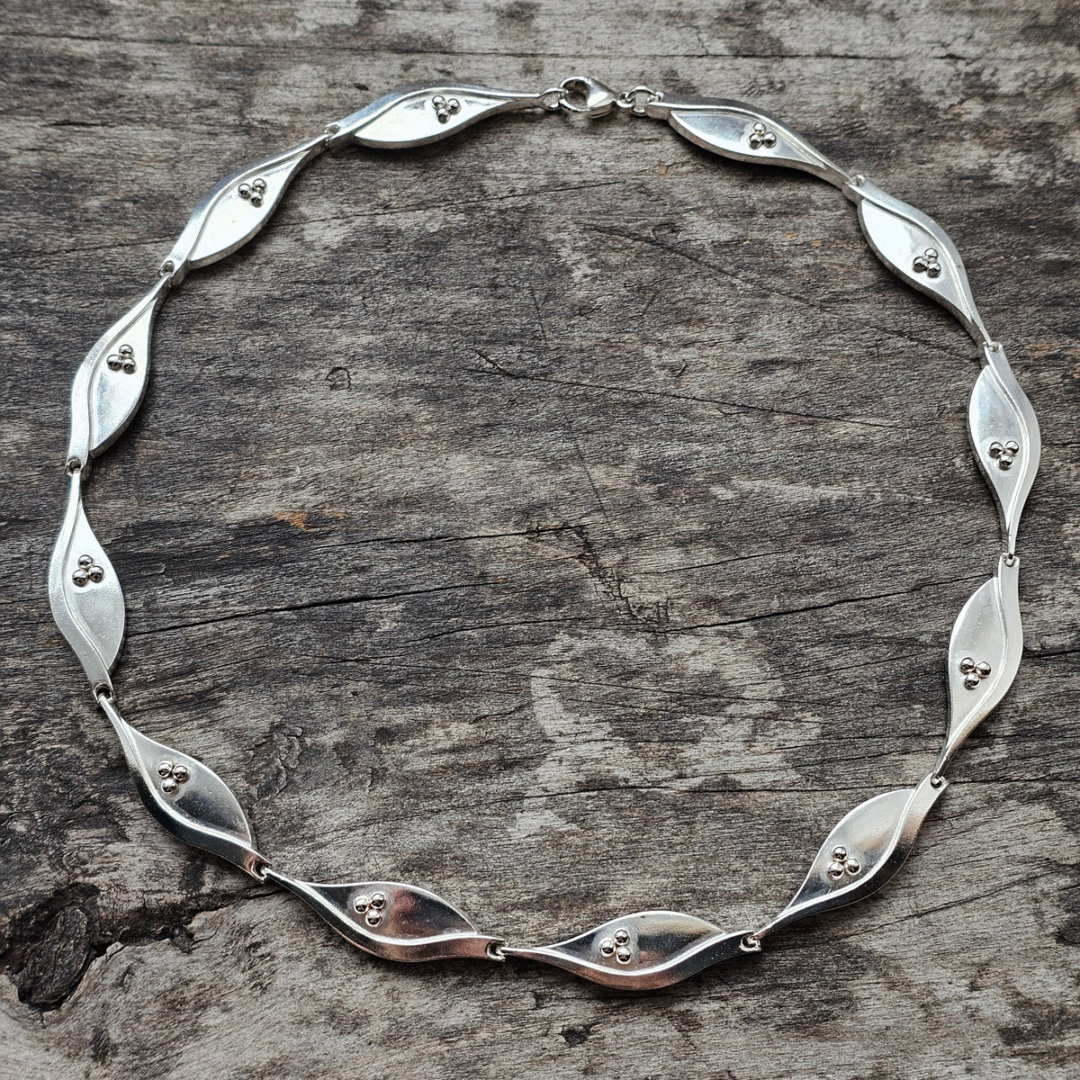 Contemporary Noughties Finnish Modernist Style Sterling Silver Necklace 2005