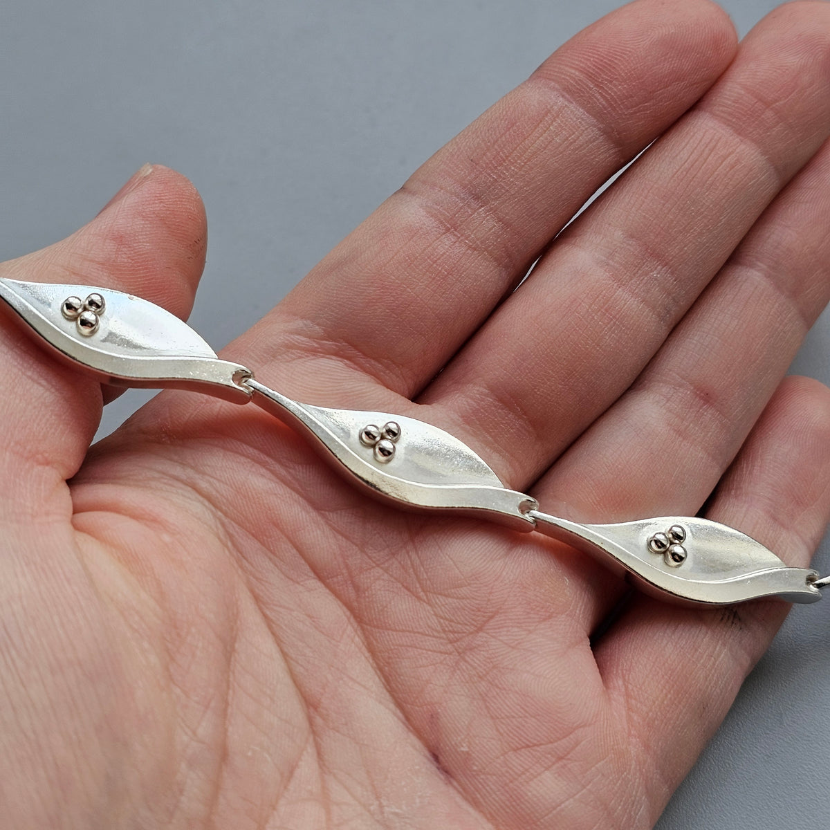 Contemporary Noughties Finnish Modernist Style Sterling Silver Necklace 2005