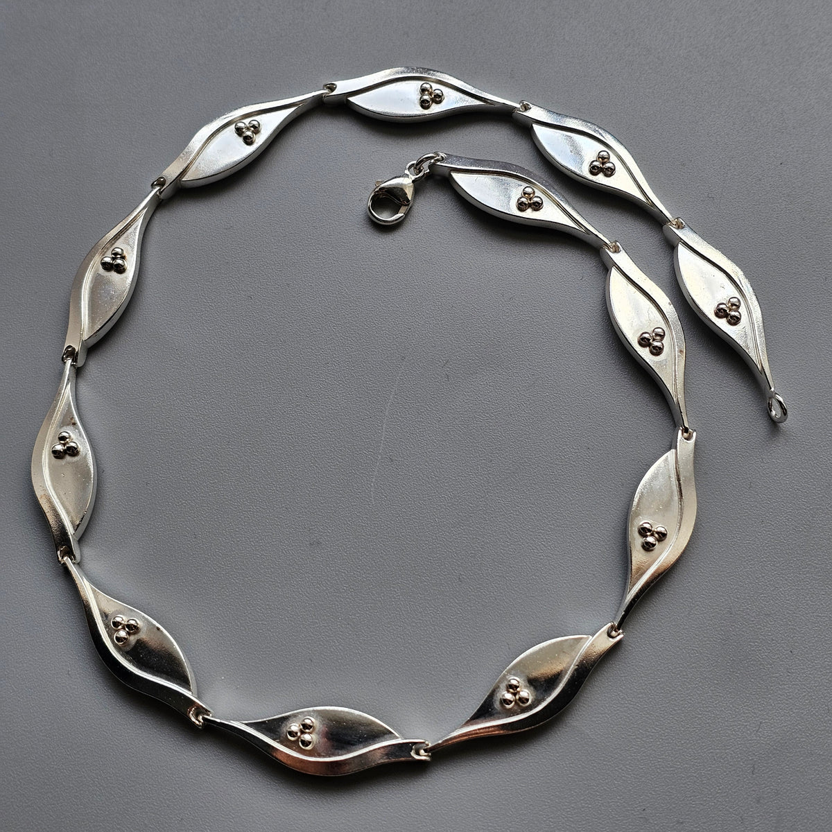 Contemporary Noughties Finnish Modernist Style Sterling Silver Necklace 2005