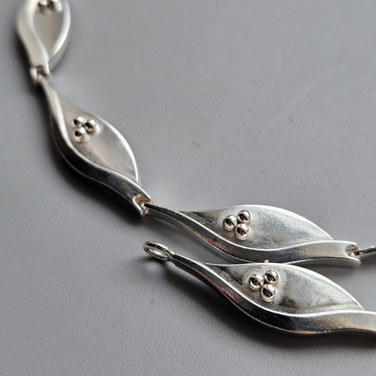 Contemporary Noughties Finnish Modernist Style Sterling Silver Necklace 2005