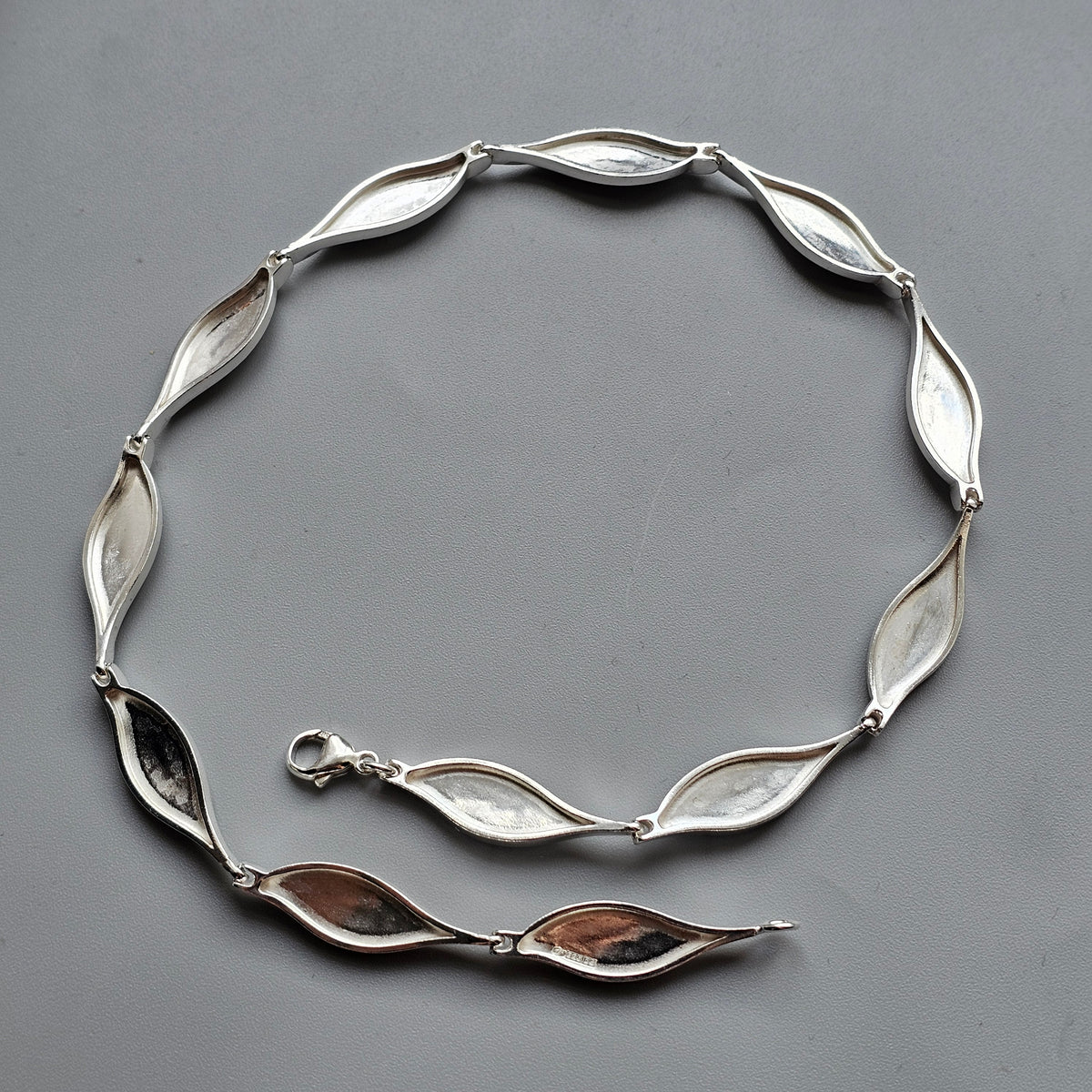 Contemporary Noughties Finnish Modernist Style Sterling Silver Necklace 2005