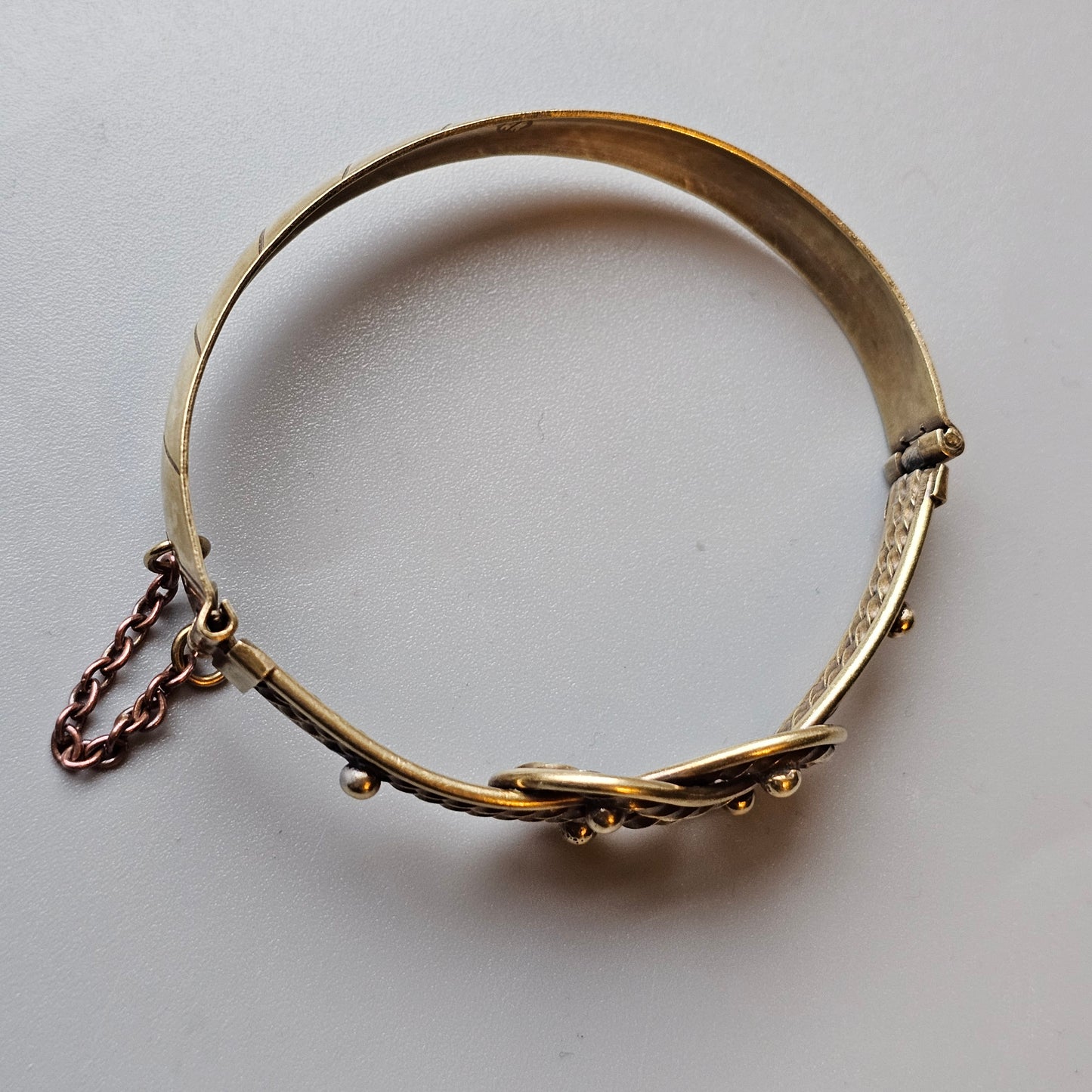 Vintage Finnish Kalevala Koru Middle Ages Viking Style Teljanneito Bronze Bangle Bracelet