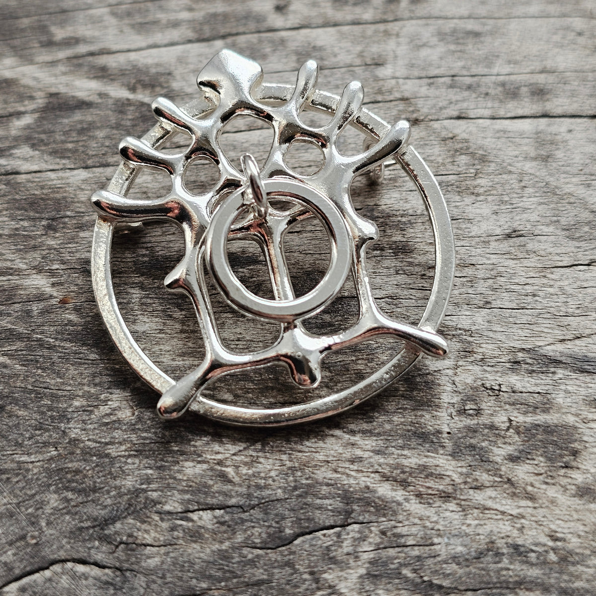 Norwegian Frank Juhls Kautokeino Sterling Silver Lapland Brooch Historical Reproduction Virgin Mary