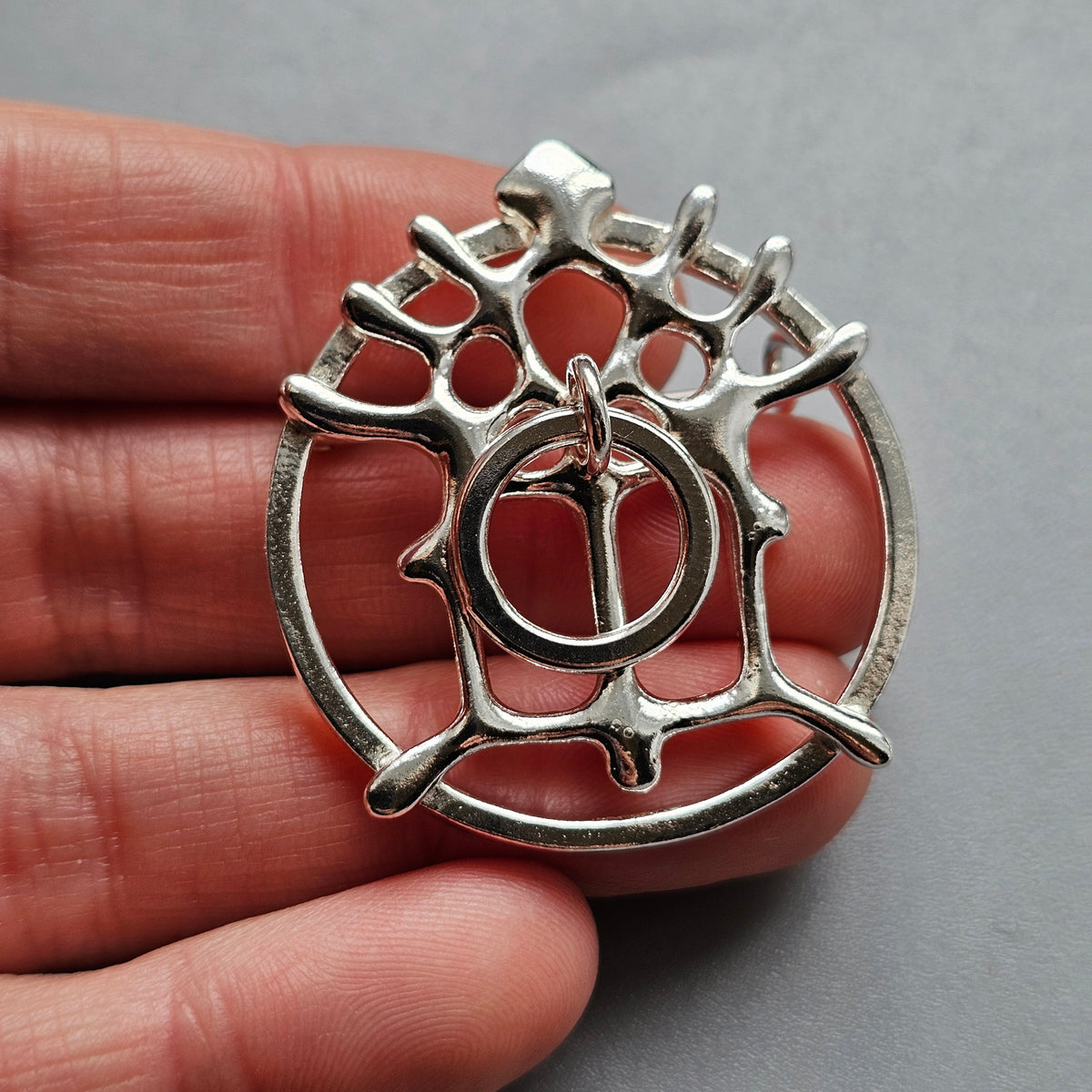 Norwegian Frank Juhls Kautokeino Sterling Silver Lapland Brooch Historical Reproduction Virgin Mary