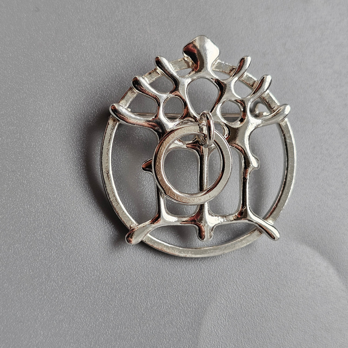 Norwegian Frank Juhls Kautokeino Sterling Silver Lapland Brooch Historical Reproduction Virgin Mary