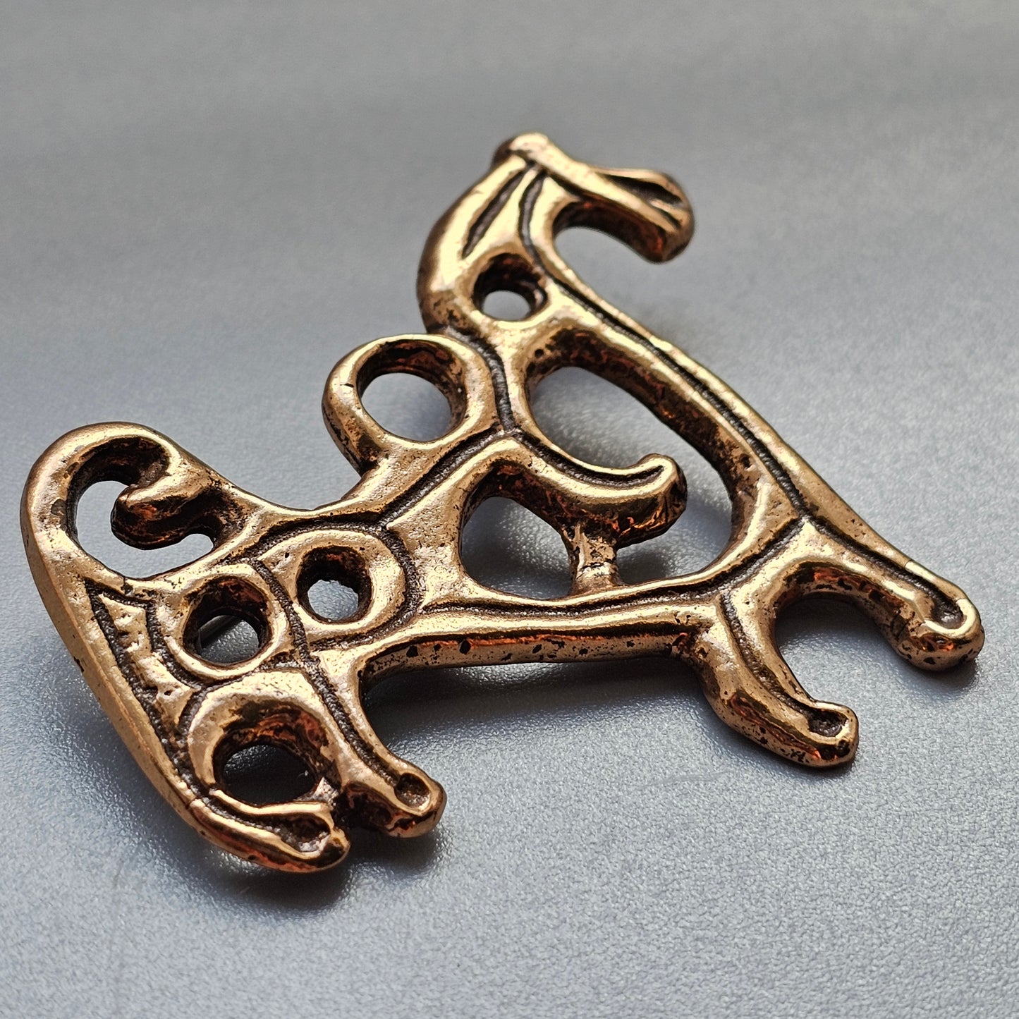Kalevala Koru Bronze Horse Brooch – 12th Century Finnish Crusade Era Design