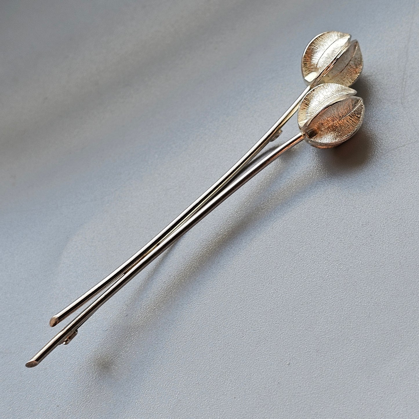 Finnish Silver Lumikukka Snowflower Brooch by Kalevala Koru