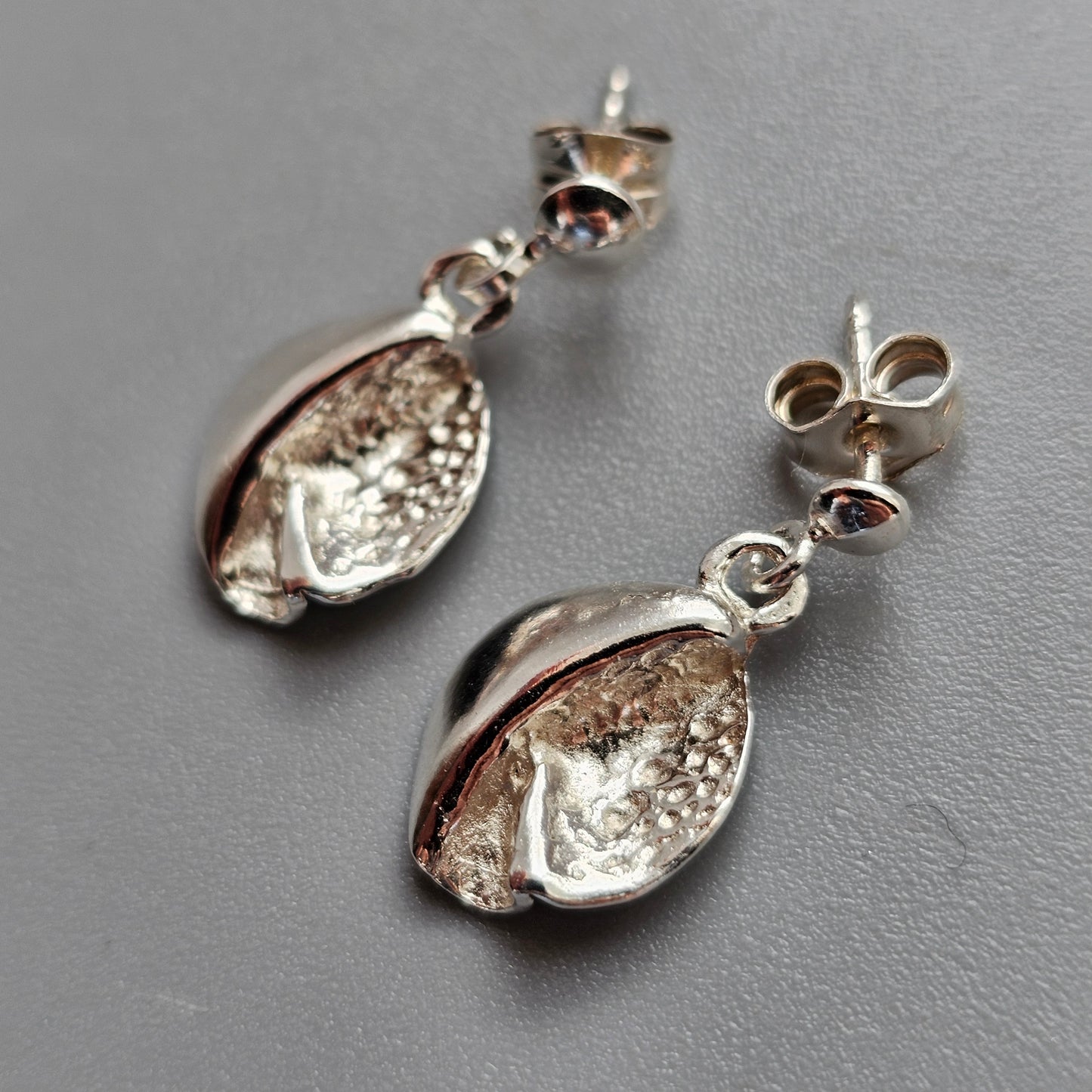 Modernist Nordic 830 Silver Drop Earrings