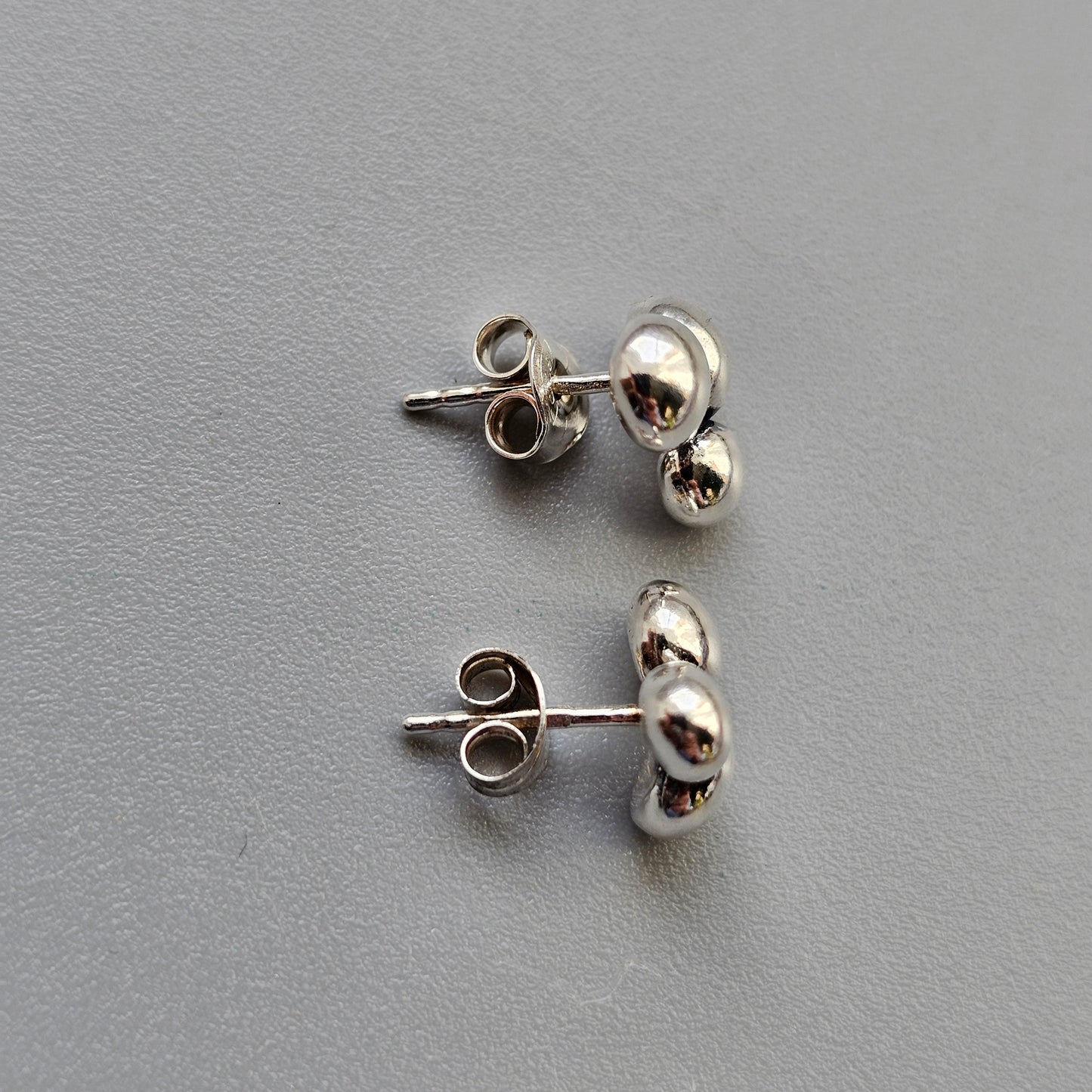 Sterling Silver Bubble Pebble Stud Earring