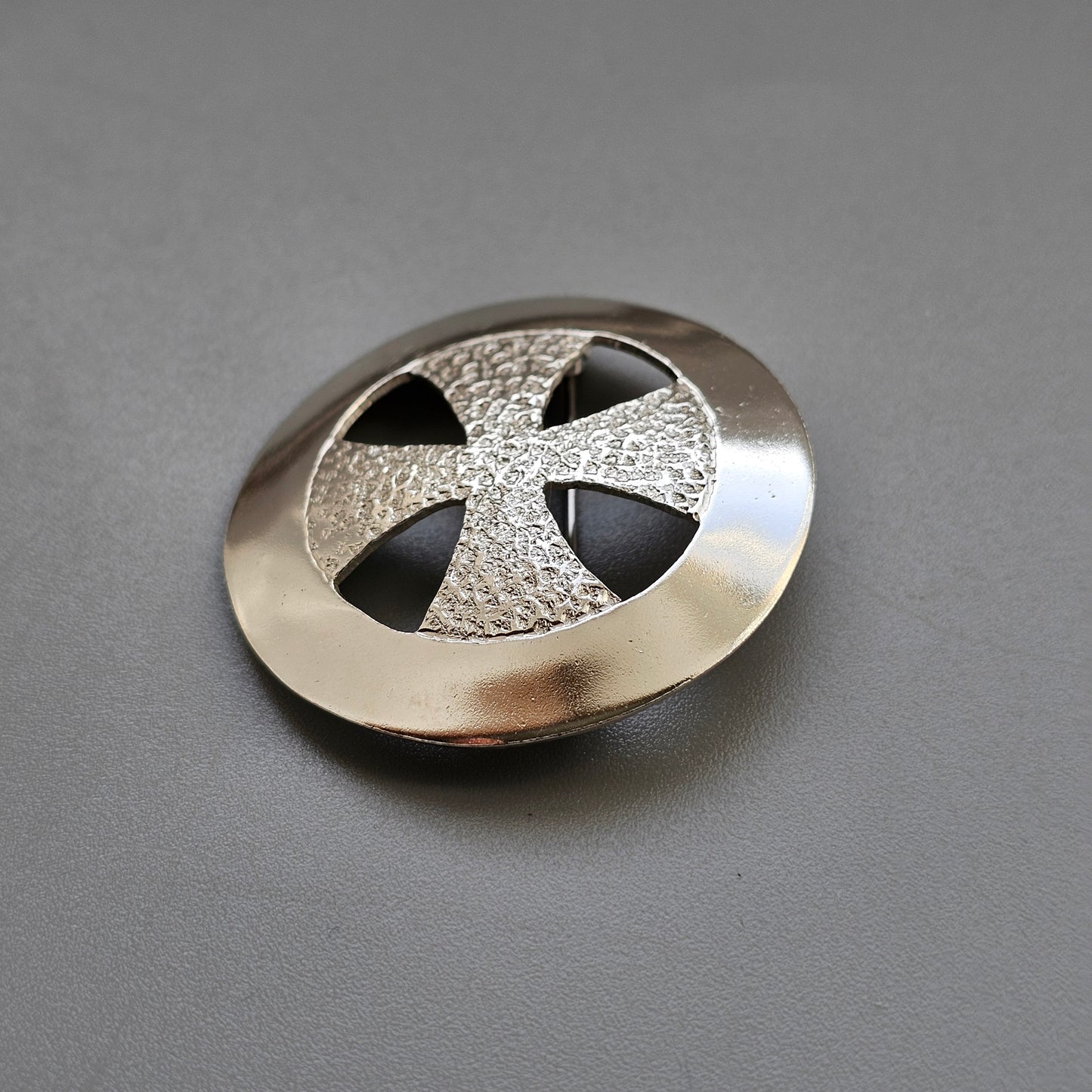 Finnish Sterling Silver Cross Brooch / Necklace Pendant 2002