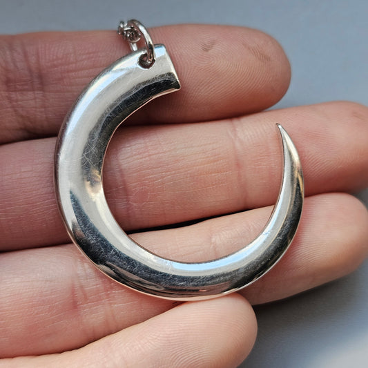 Tapio Wirkkala Finnish Sterling Silver Necklace Pendant - Boars Tooth Villisian Hammas