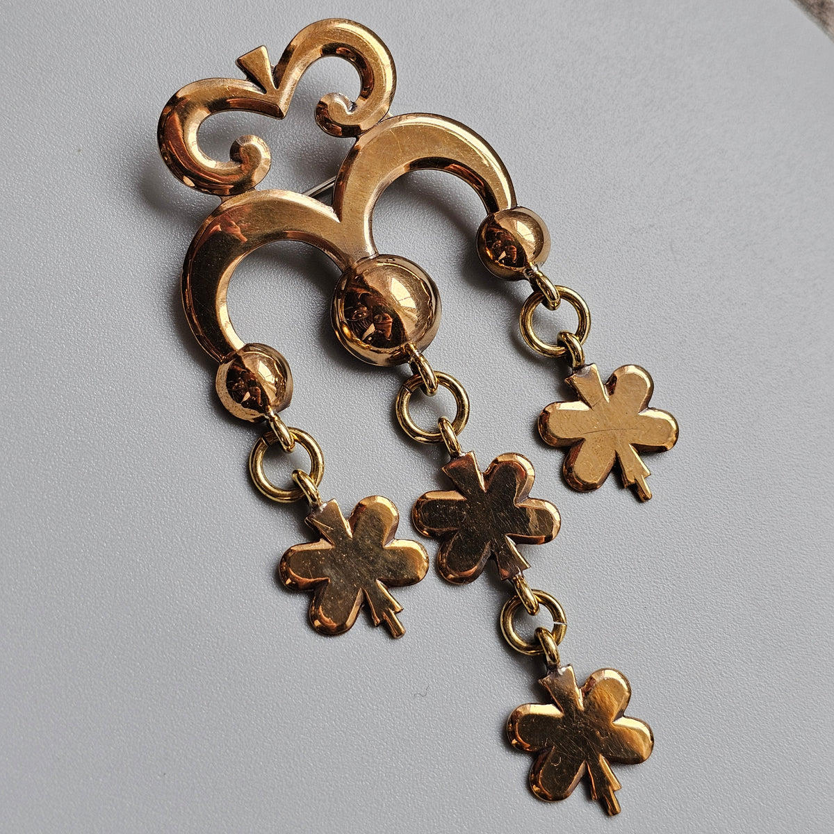 Kalevala Koru 'Gingerbread' Luhalahti Bronze Brooch Vintage 1970s Finland