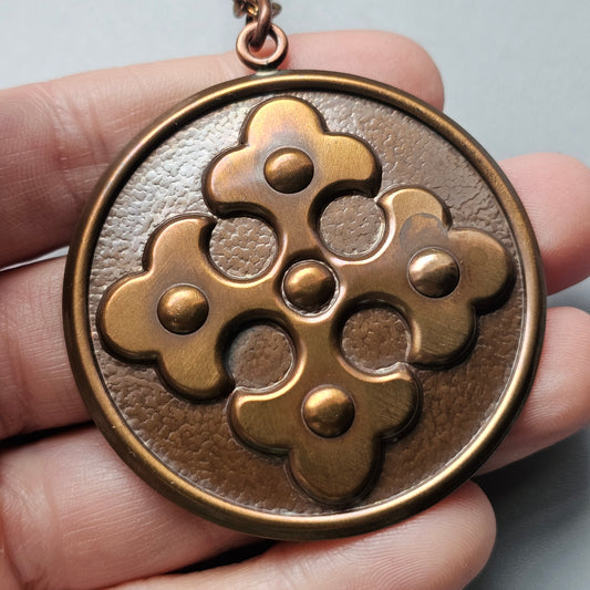 Vintage Finnish Cross Medallion Necklace