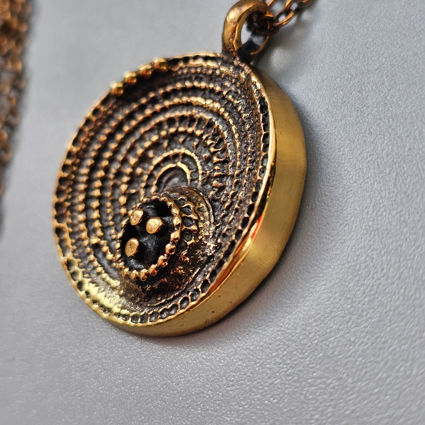 Jorma Laine Chic Bronze Necklace 1970s Modernist Design