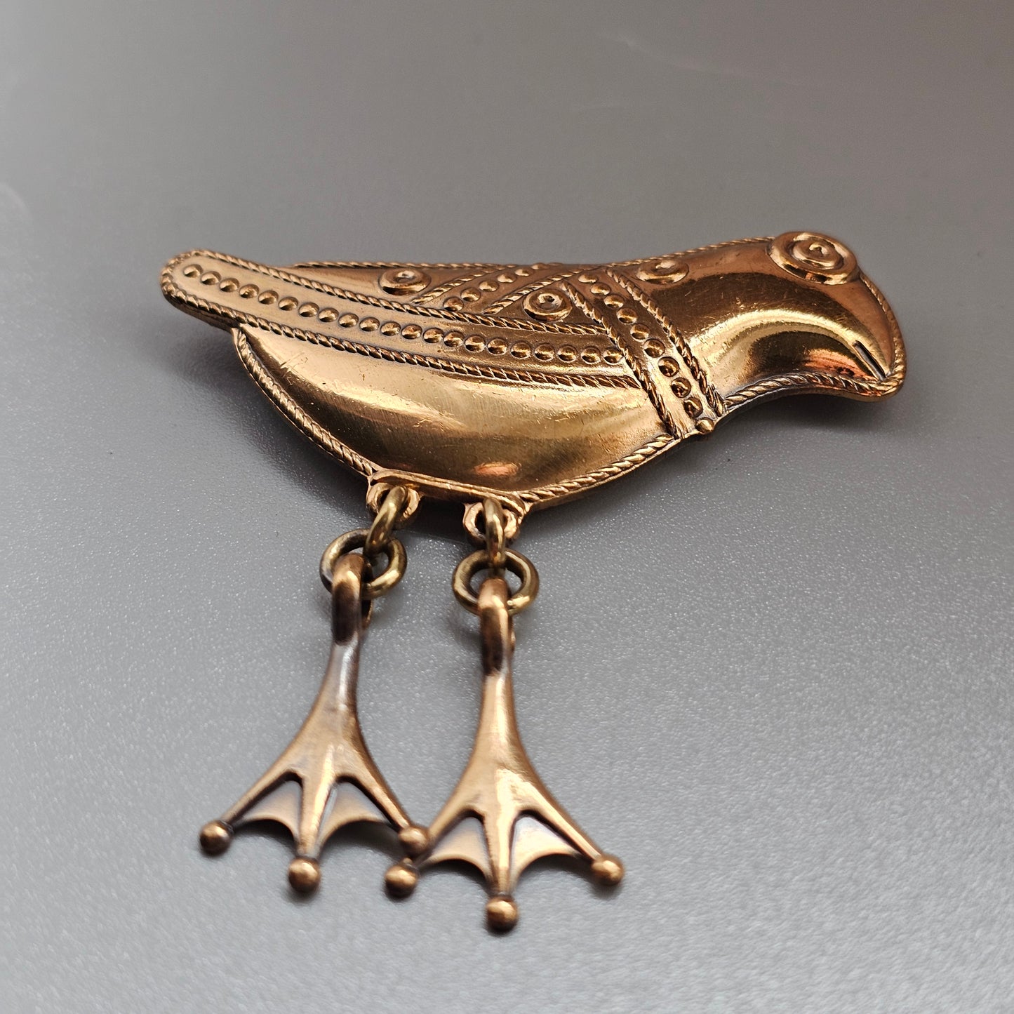 Finnish Kalevala Koru 11th Century Middle Ages Style Bird of Hattula Bronze Brooch