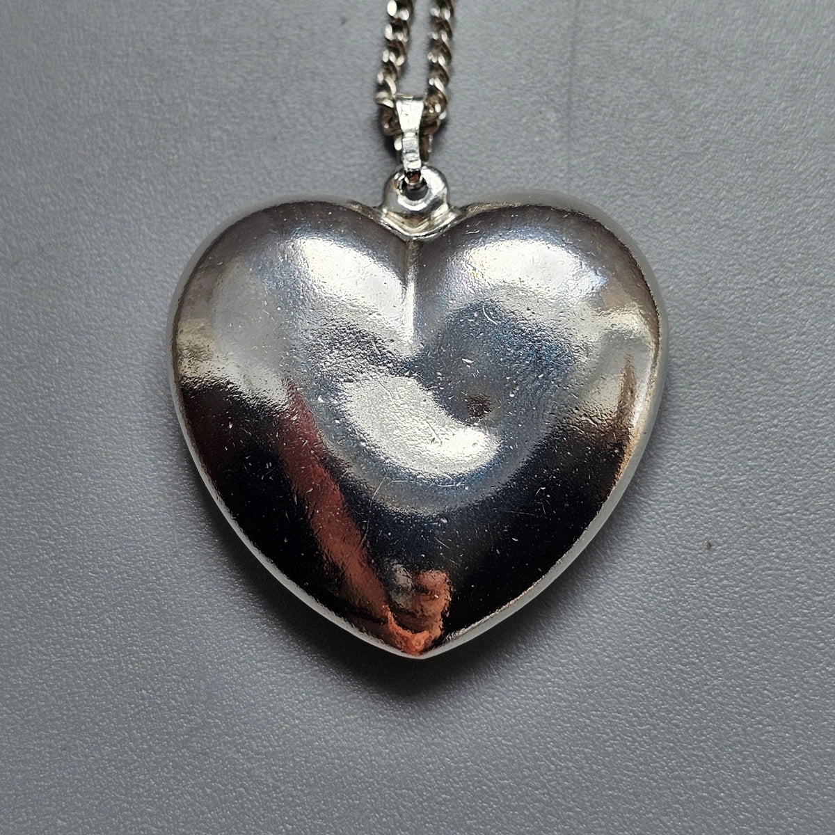 Vintage Sterling Silver Swedish Heart Necklace Pendant