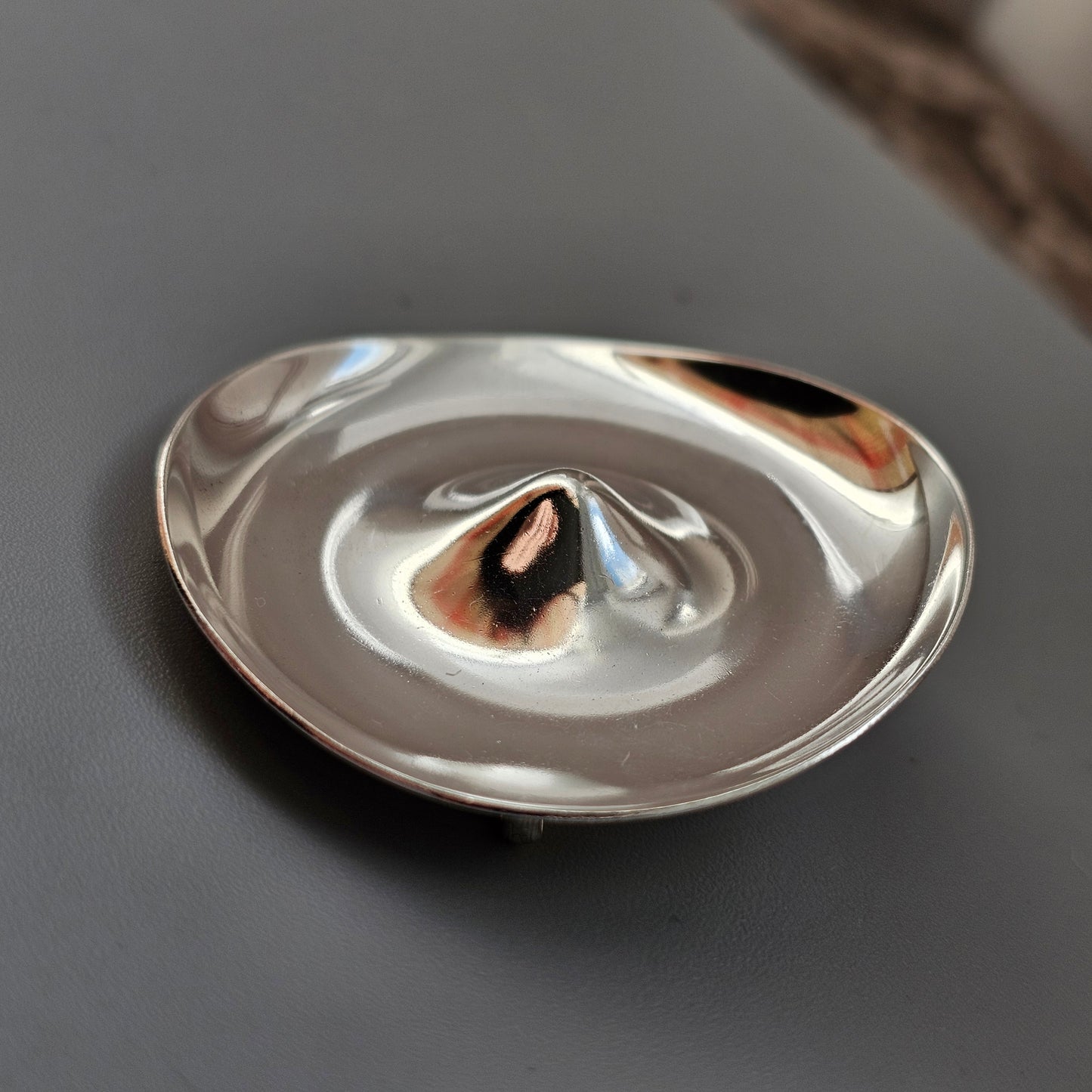 Vintage 1960s Elis Kauppi Kupittaan Kulta Silver Modernist Brooch Finland 1962