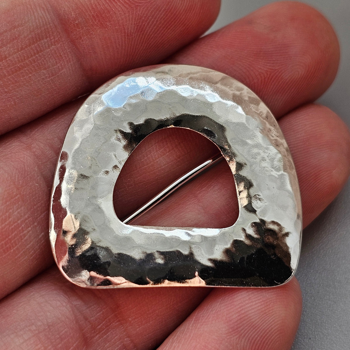Vintage 90s Ann-Mari Norman Finnish Sterling Silver Modernist Brooch 1995