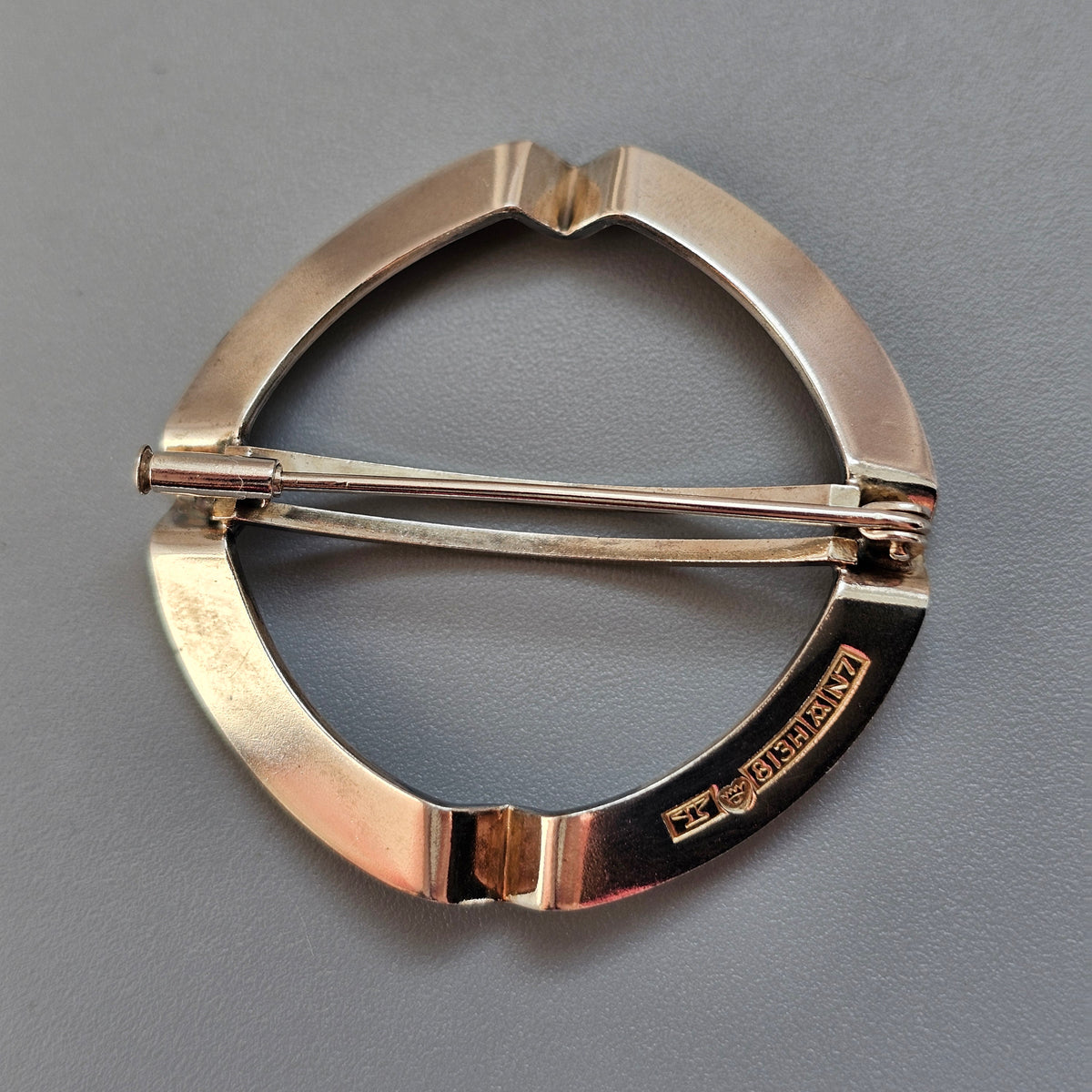 Vintage 1960s Finnish Modernist Silver Brooch by Elis Kauppi Kupittaan Kulta 1966