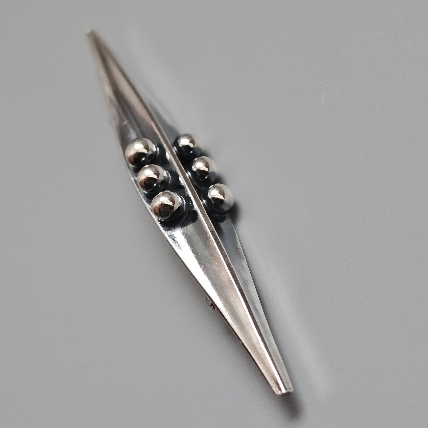 Finnish 1960s Modernist Silver Vintage Brooch by Kalevala Koru 1963