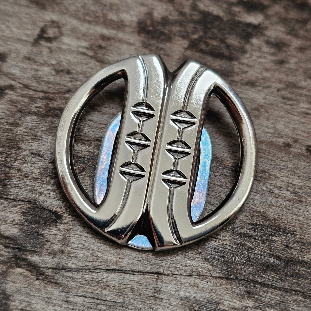 Vintage Sterling Silver 1980s Salovaara Finnish Modernist Geometric Scarf Clip 1984