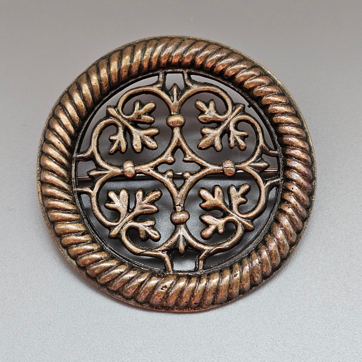 Vintage Middle Ages Style Kalevala Koru Tuukkala Bronze Brooch