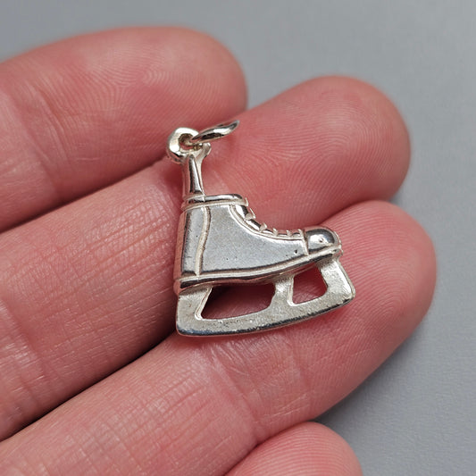 Vintage Finnish 830 Silver Ice Hockey Skate Pendant