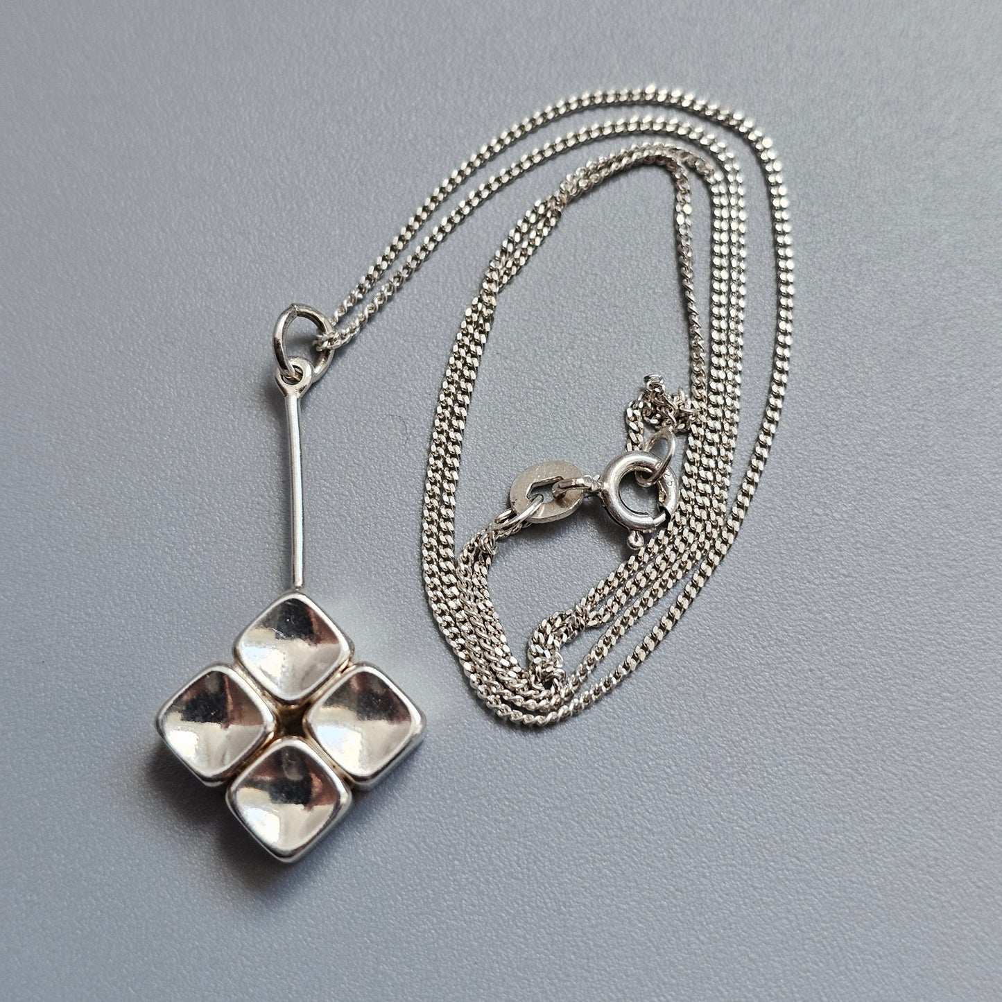 Vintage Silver Kultaseppa Salovaara Finnish Modernist Converted Necklace Pendant