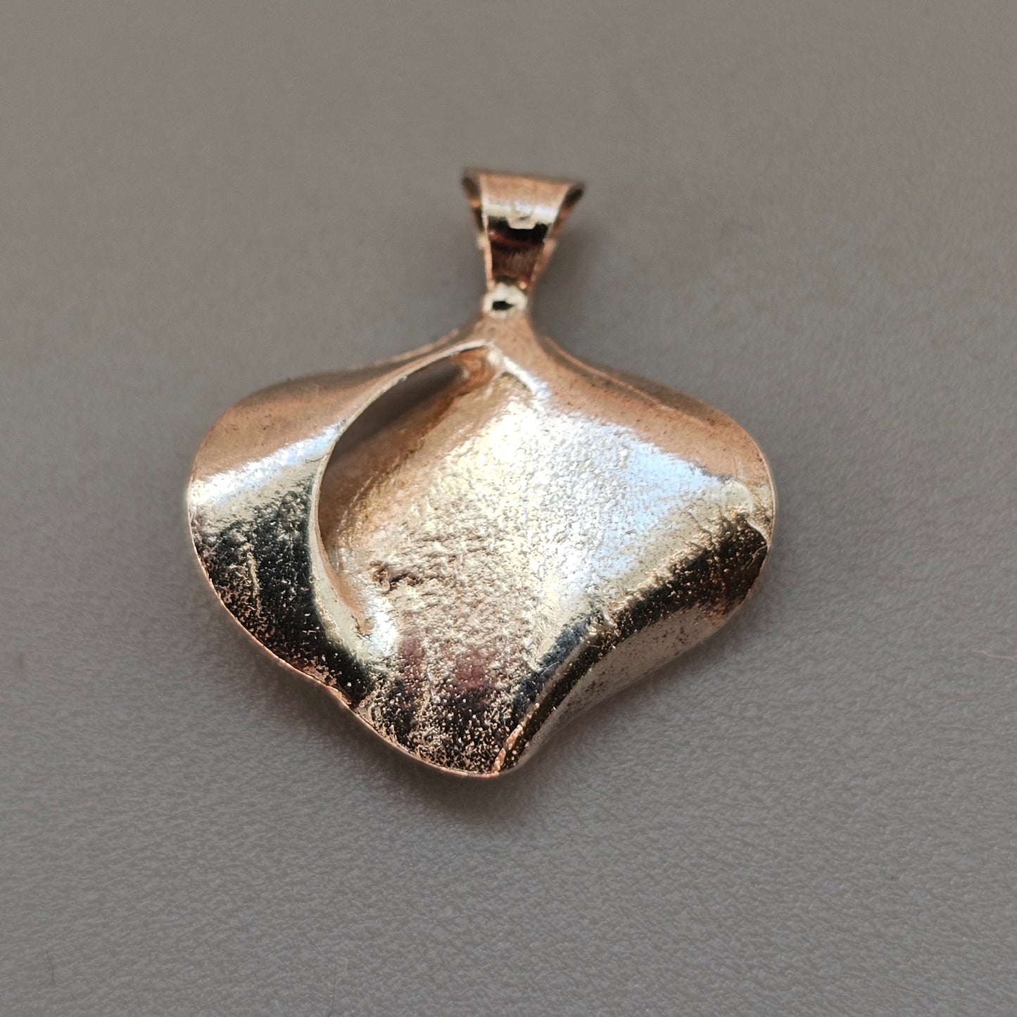Vintage Finnish Valo-Koru Sterling Silver Leaf Pendant