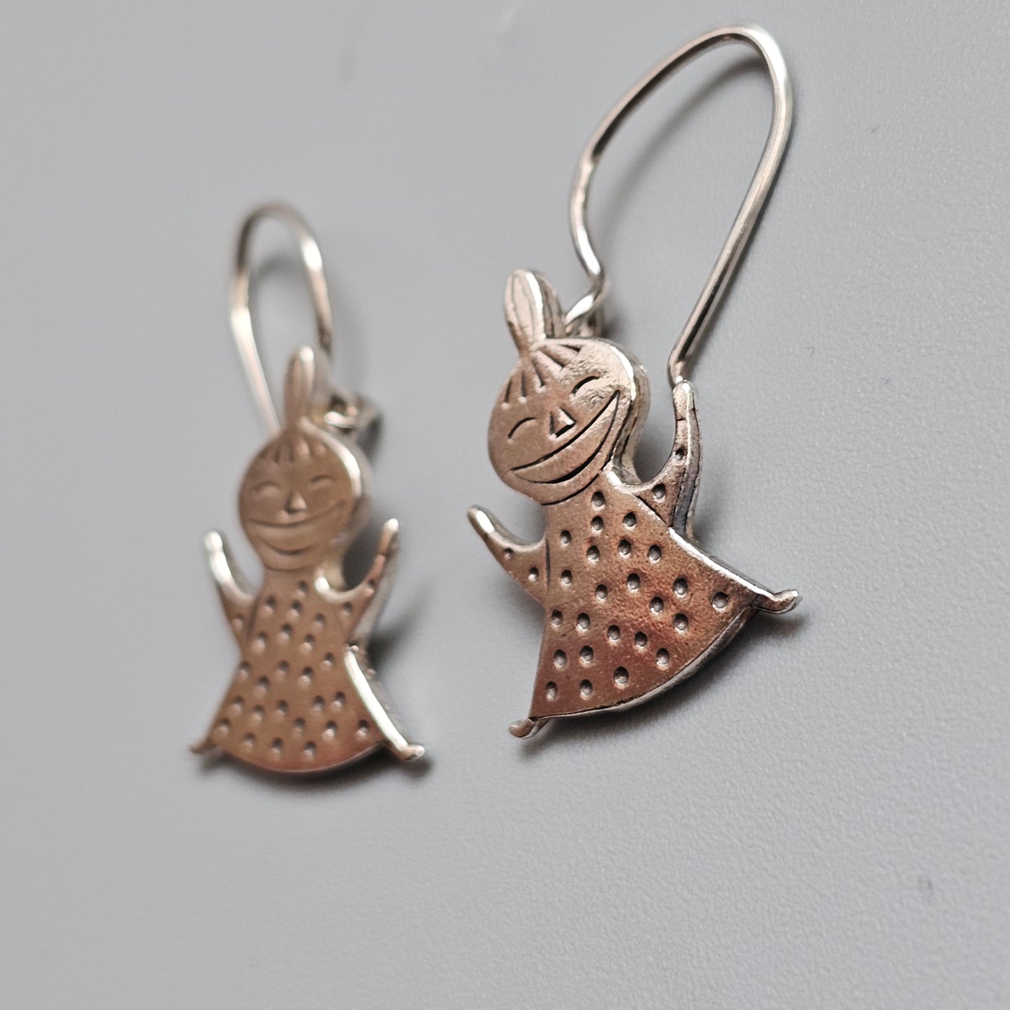 Vintage 1990s Pirkko Roihu Pikku Myy Little My Sterling Silver Earrings