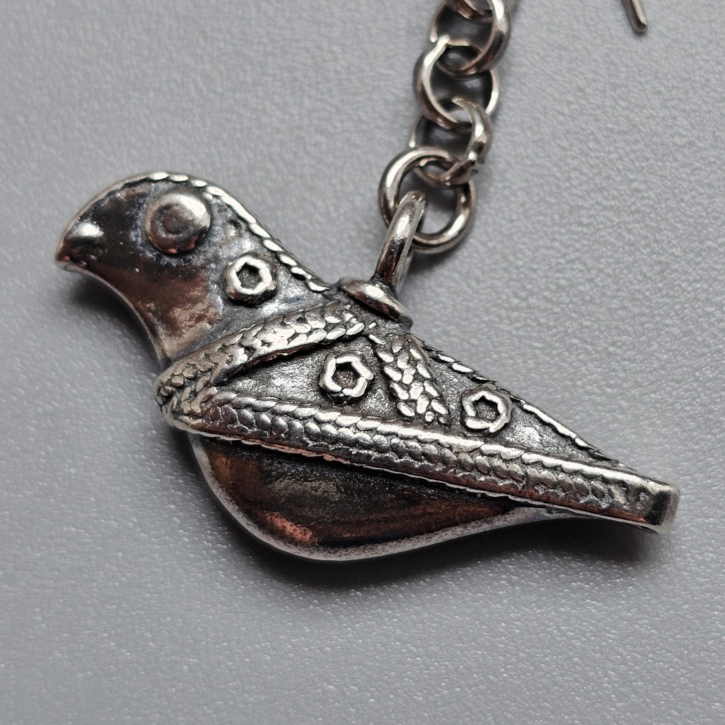Vintage 1990s Kalevala Koru Bird of Hattula Sterling Silver Earrings Finland 1997