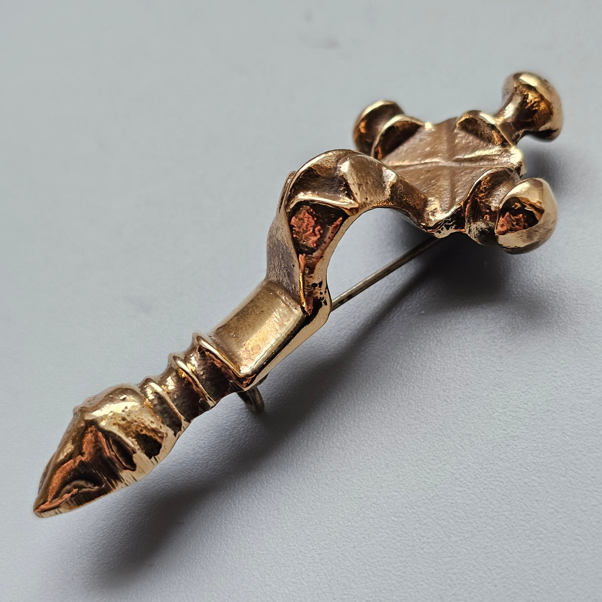 Vintage Stavanger Museum Norwegian Bronze Viking Replica Brooch