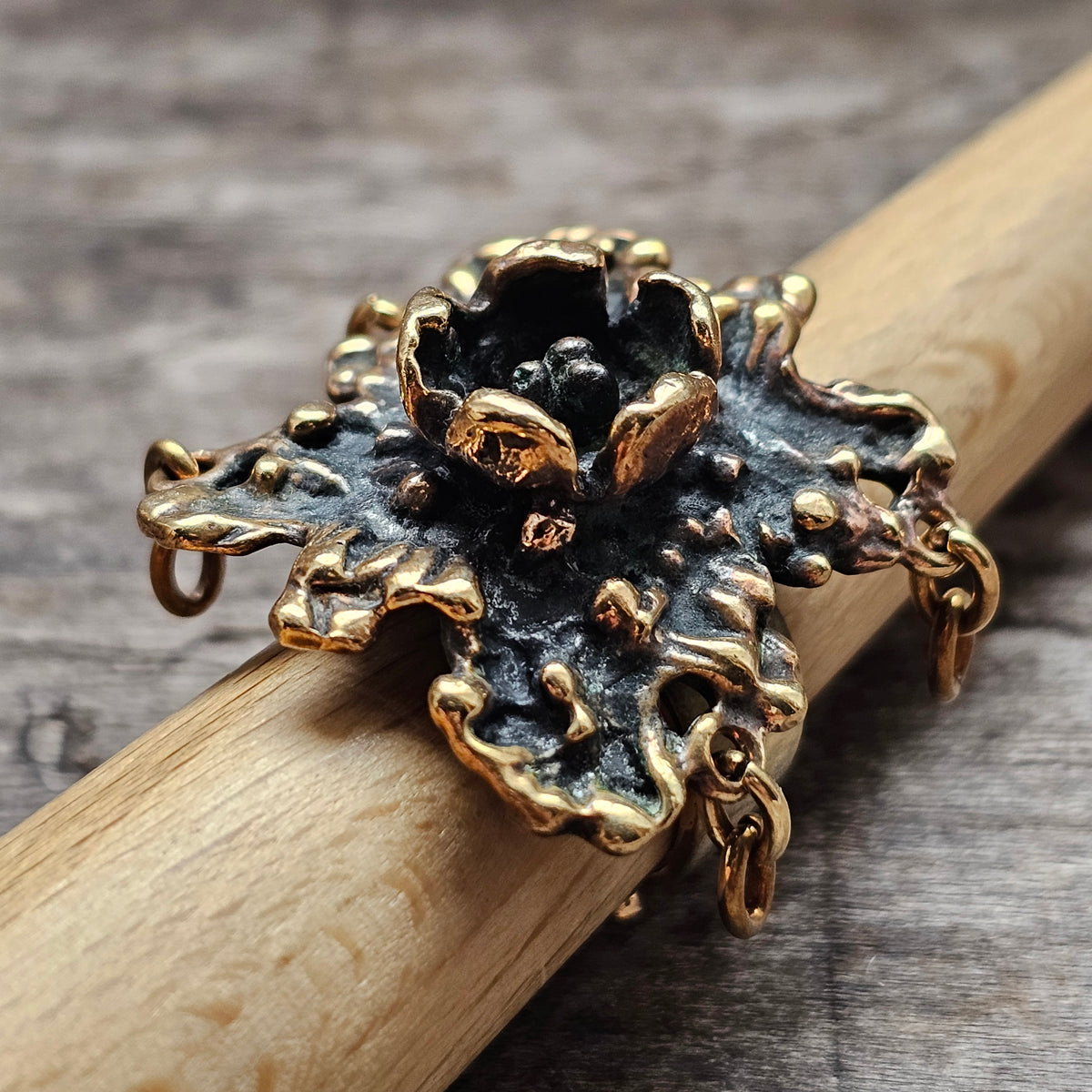 Vintage 1970s Pentti Sarpaneva Kaarna Finnish Bronze Brutalist Ring