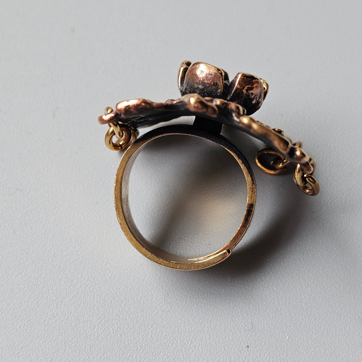 Vintage 1970s Pentti Sarpaneva Kaarna Finnish Bronze Brutalist Ring