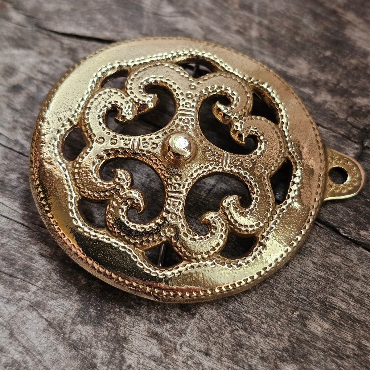 Vintage Kalevala Koru Viking Age Kurkijoen Solki Bronze Brooch Pendant