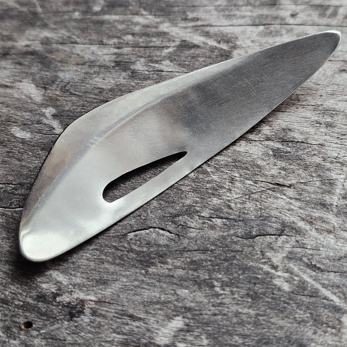 Vintage Mid Century Stainless Steel Modernist Abstract Brooch