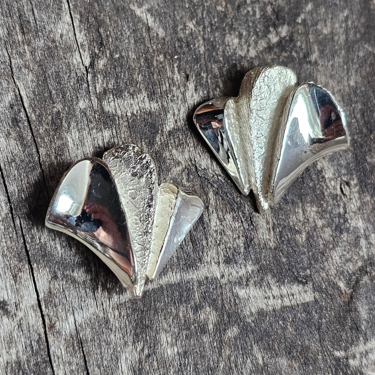 Vintage Riitta Hakala Tammen Koru Finnish Sterling Silver Stud Earrings