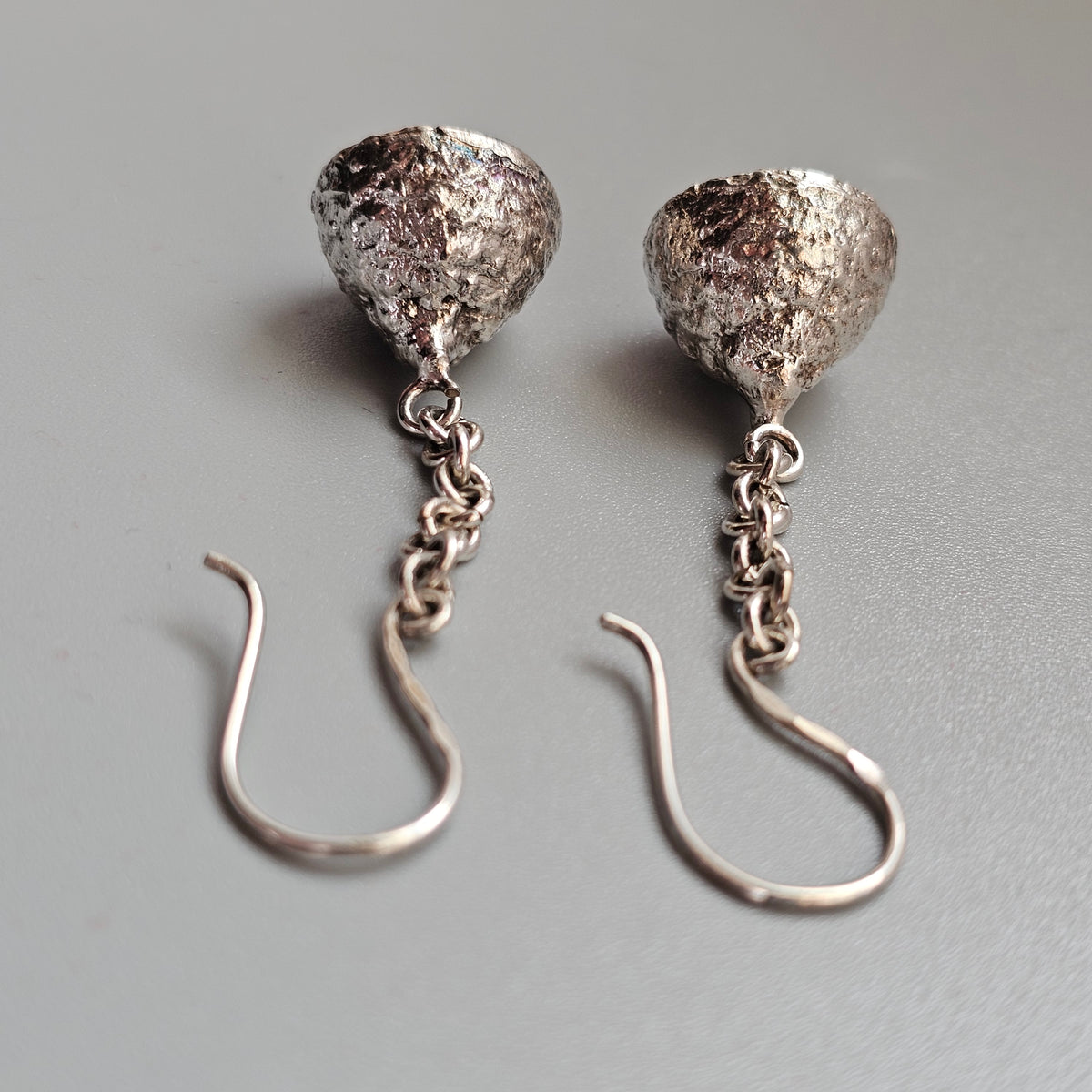 Vintage 2000s Finnish Sterling Silver Enamel Drop Earrings 2006