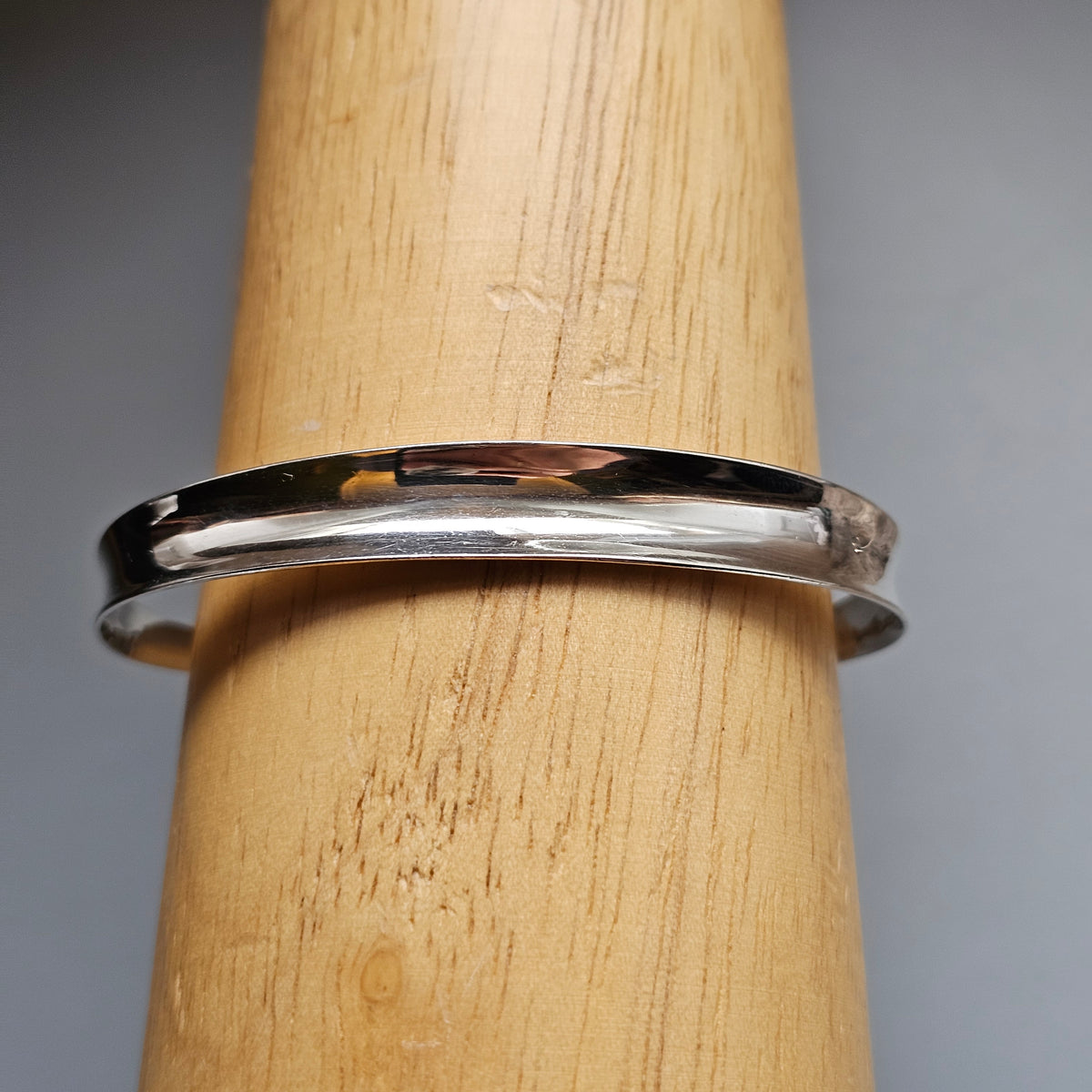 Vintage 1960s Erik Granit & Co Finnish Silver Smoky Quartz Oval Bangle 1965