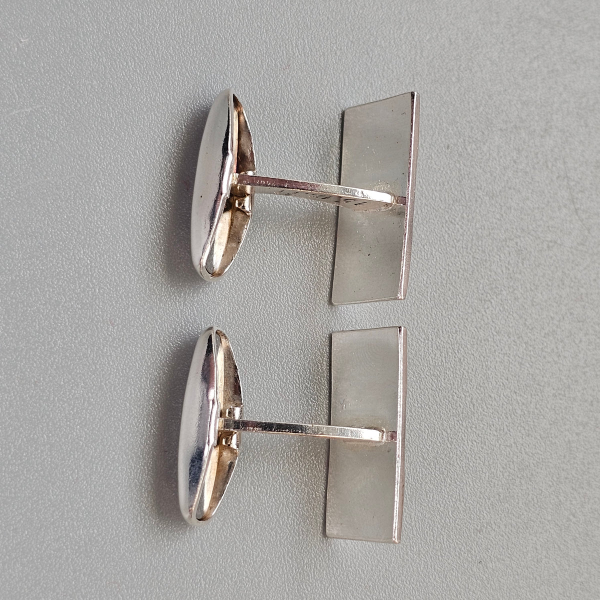 Vintage 1970s Martti Viikinniemi Finnish Silver Modernist Cufflinks 1970