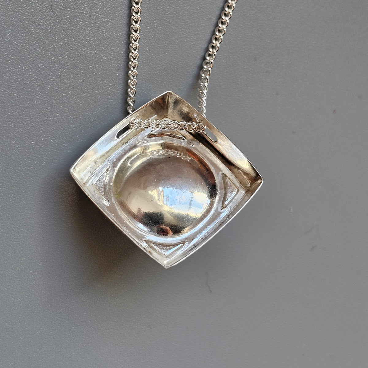 Vintage 1960s 1970s Martti Viikinniemi Finnish Silver Tiger's Eye Necklace