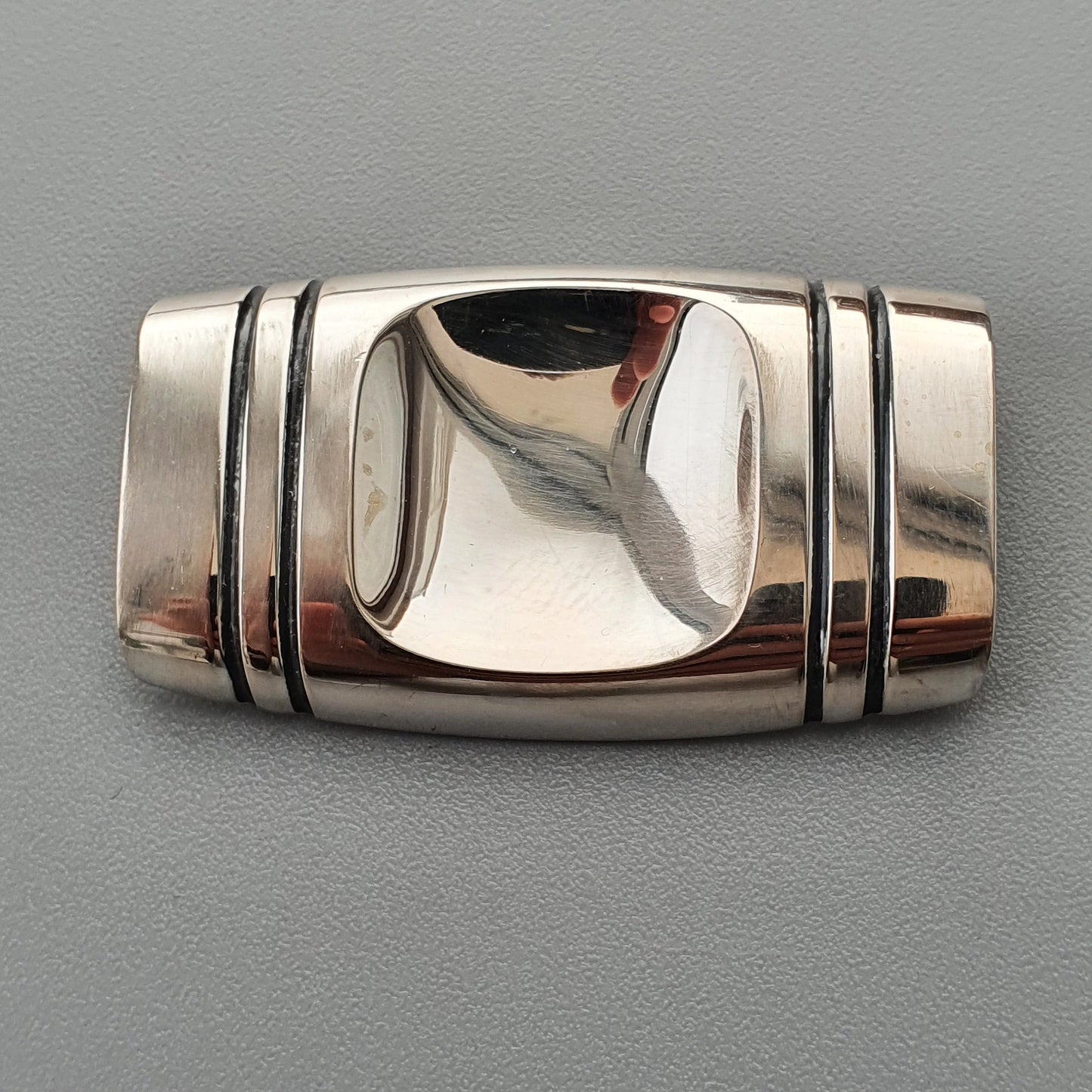 Finnish Modernist Silver Brooch by Elis Kauppi Kupittaan Kulta 1960